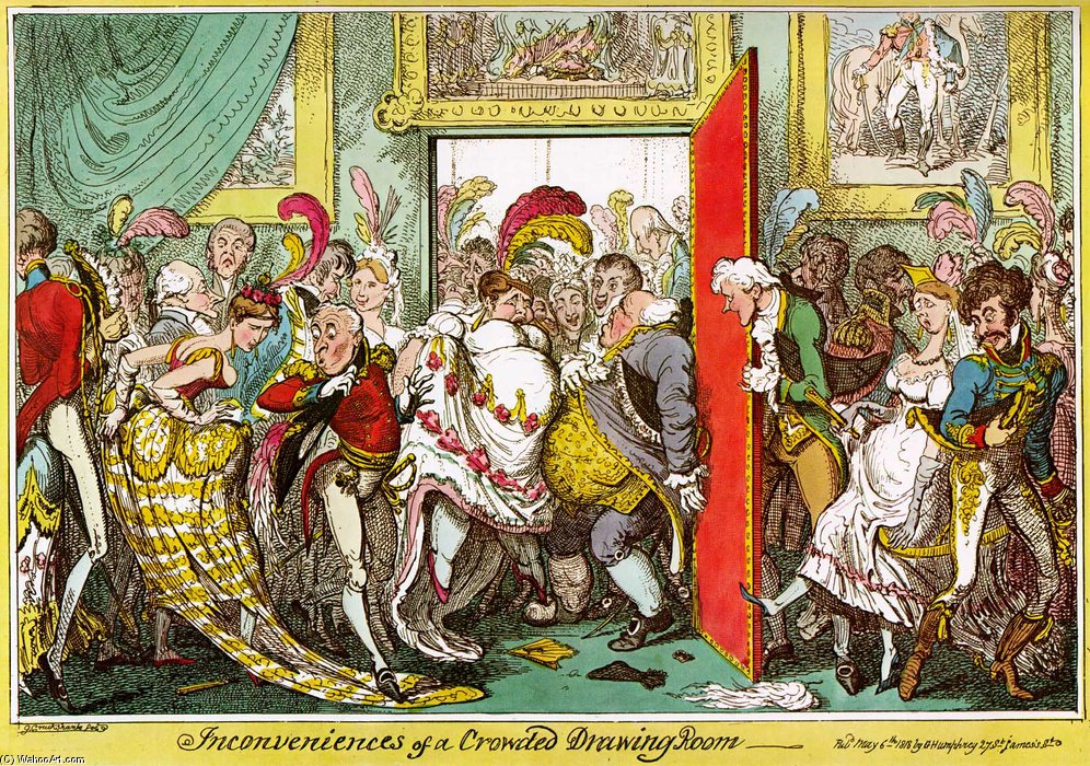 Crowded Drawing Room — George Cruikshank
