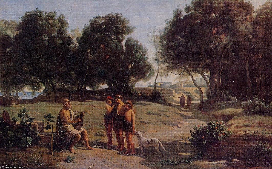 Homer And The Shepherds — Jean-baptiste-camille Corot