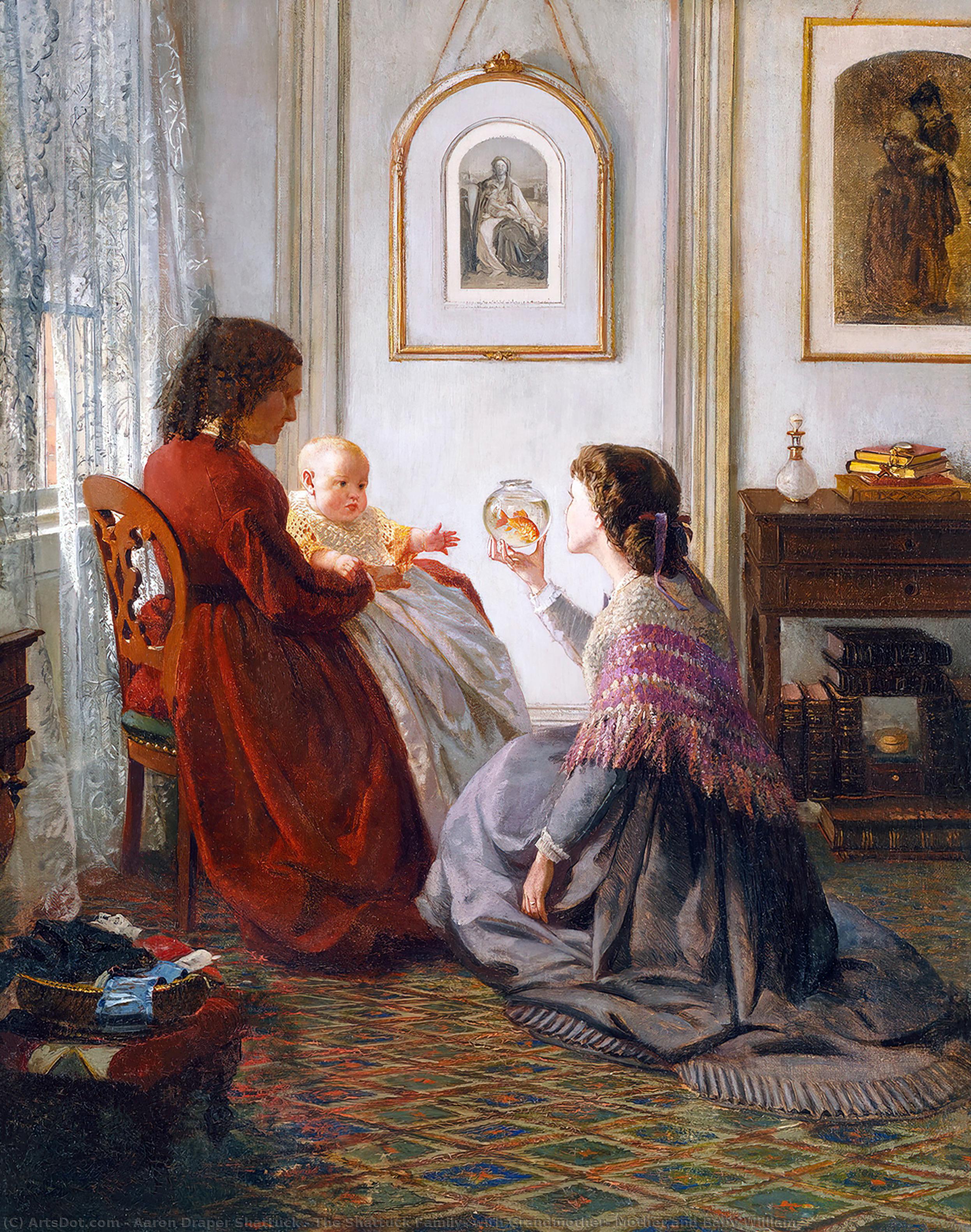 The Shattuck Family, With Grandmother, Mother And Baby William — Aaron Draper Shattuck
