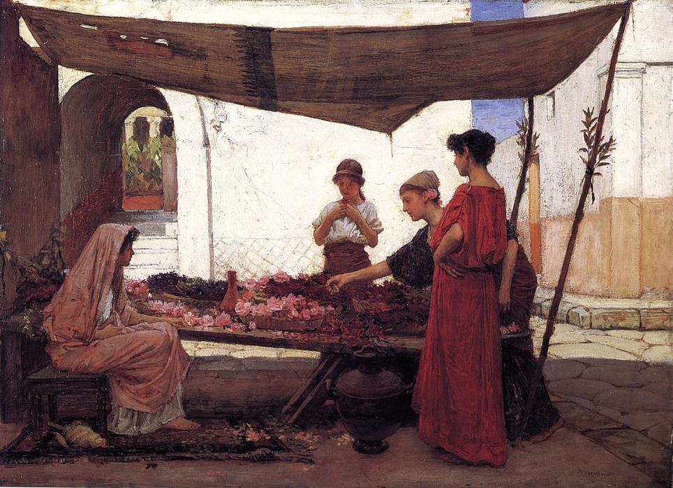 A Grecian Flowermarket — John William Waterhouse