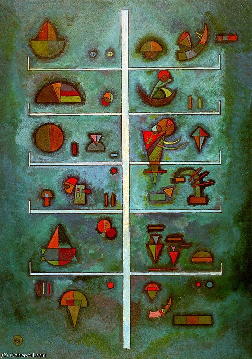 Storeys, Oil On Cardboard, Solomon R. Guggen — Wassily Wassilyevich Kandinsky