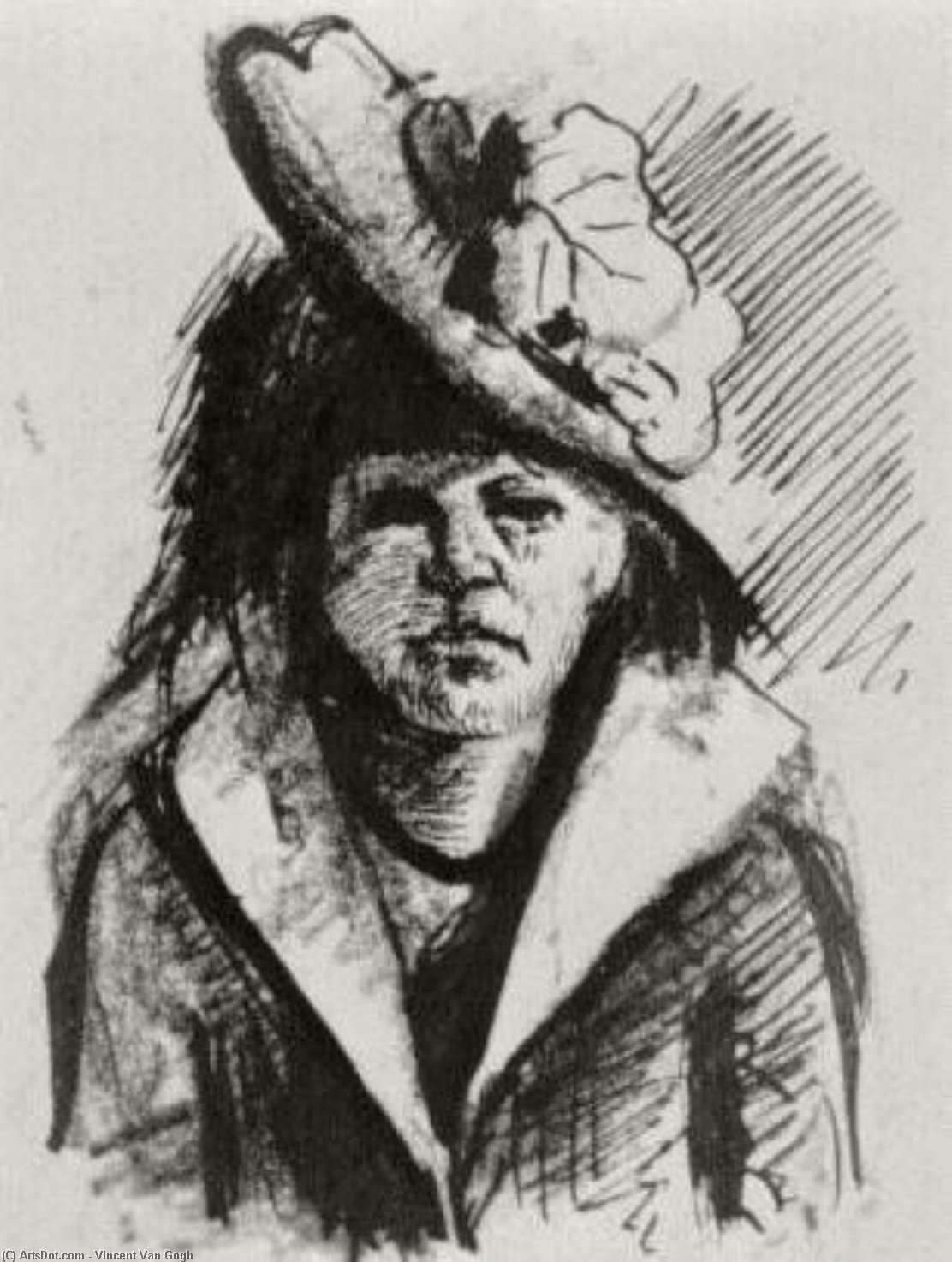 Woman With Hat, Half-length — Vincent Willem Van Gogh