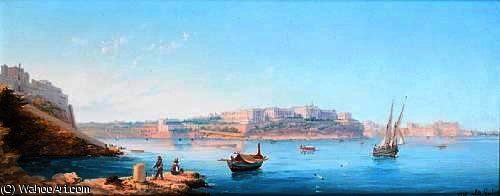 View Of The Bighi Royal Naval Hospital From Valletta — Luigi Maria Galea