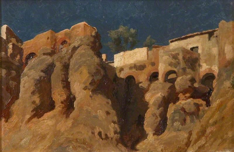 Houses On A Cliff Top In The Mediterranean — Sir Frederic Lord Leighton