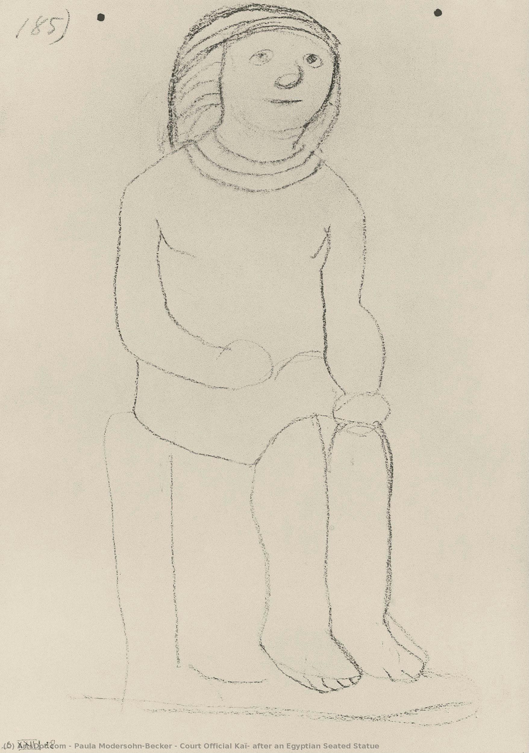 Court Official Kaï, After An Egyptian Seated Statue — Paula Modersohn-becker