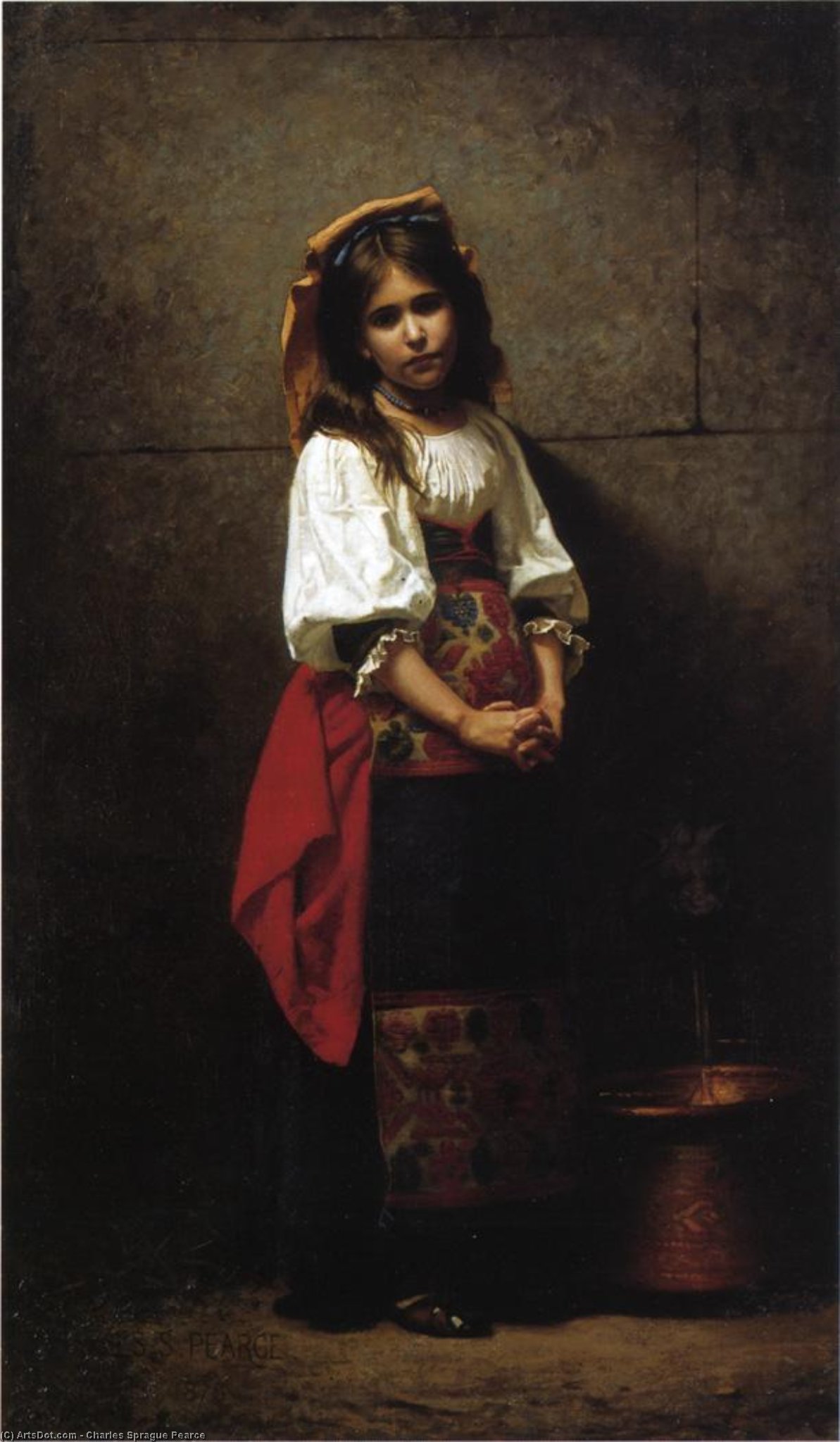 L'italienne (also Known As At The Fountain) — Charles Sprague Pearce