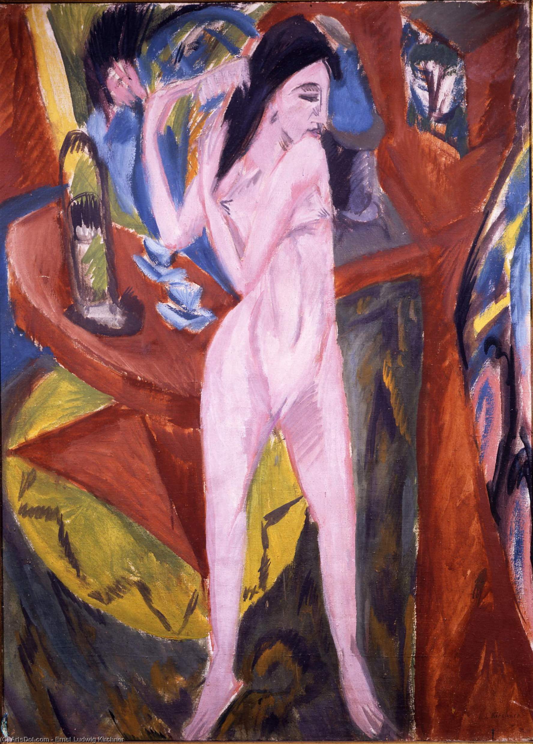 Nude Woman Combing Her Hair — Ерnst Лудвиг Киршнер