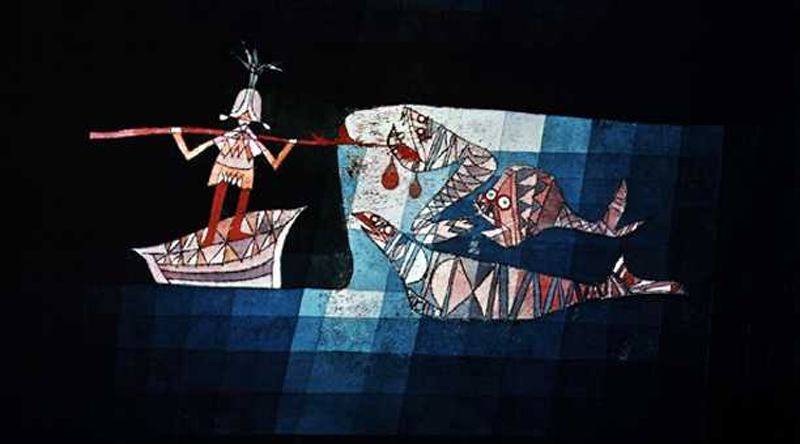 Battle Scene From The Comic Opera. The Seafarer — Paul Klee