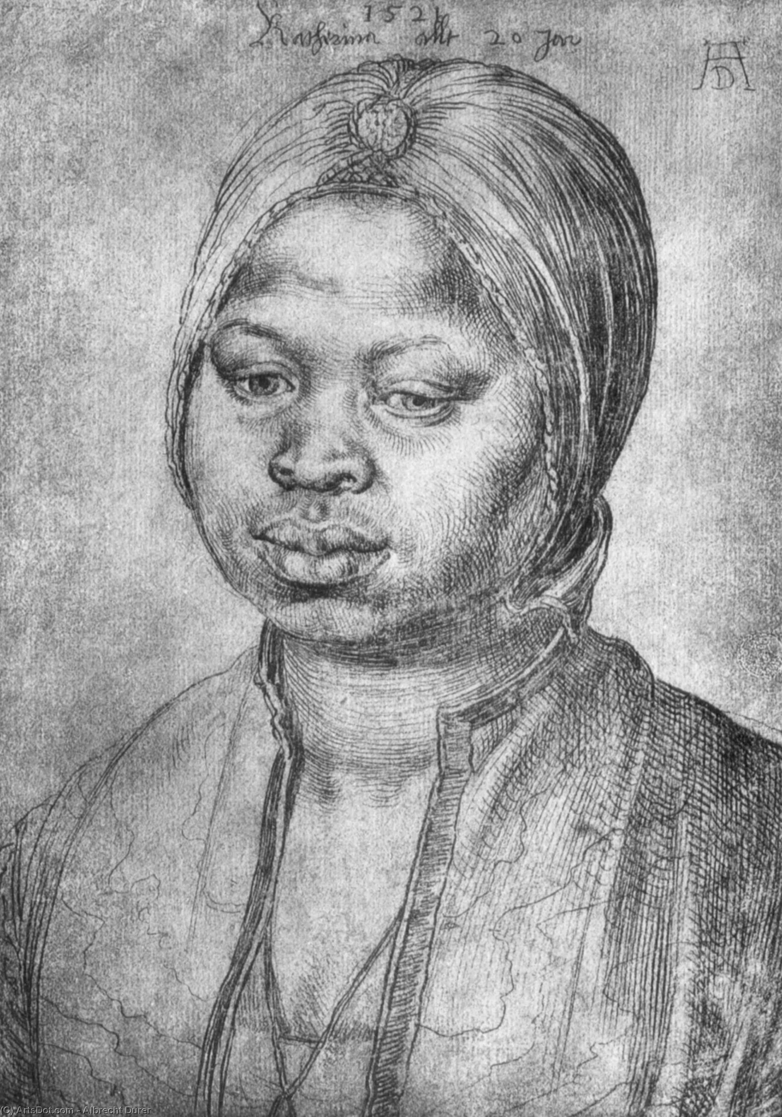 Portrait Of African Woman Catherine — Albrecht Dürer