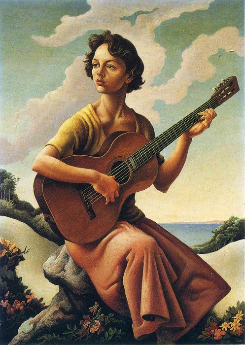 Jessie With Guitar — Thomas Hart Benton