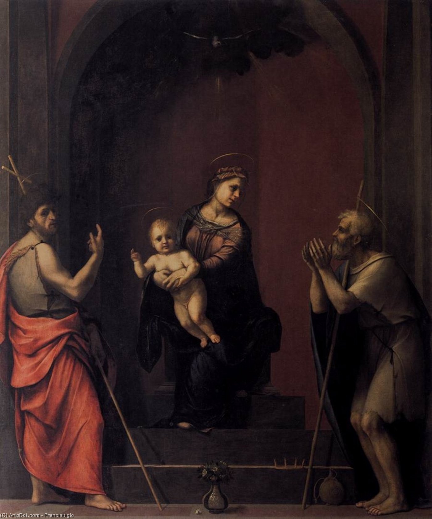 Virgin And Child With Sts John The Baptist And Job — フランチャビージョ
