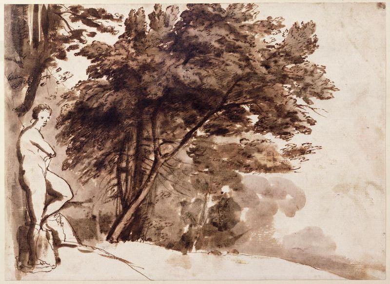 Statue Of Venus In The Garden Of The Villa Medici, Rome — Claude Lorrain (claude Gellée)