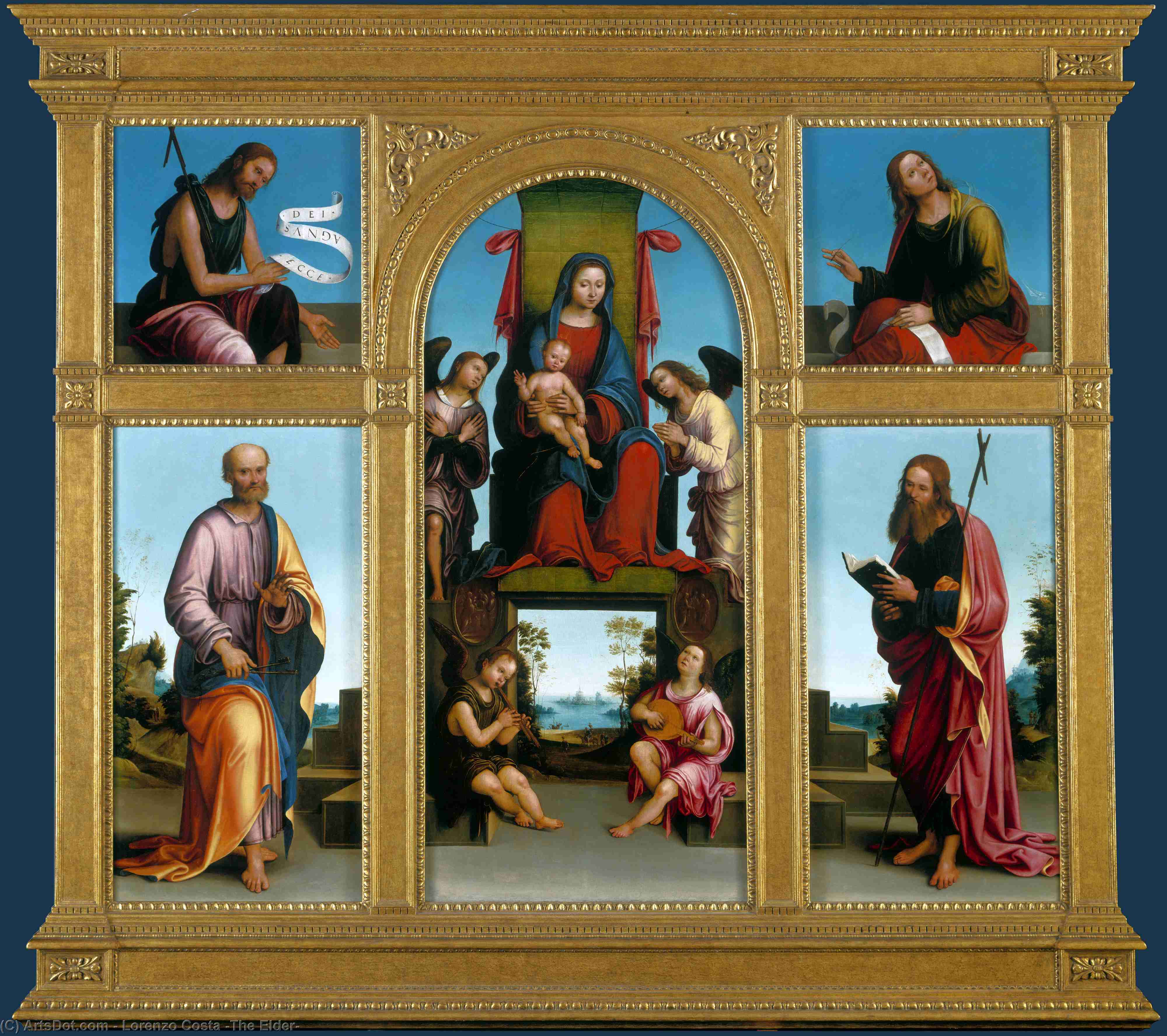 High Altarpiece, Oratory Of S. Pietro In Vincoli — Lorenzo Costa (the Elder)
