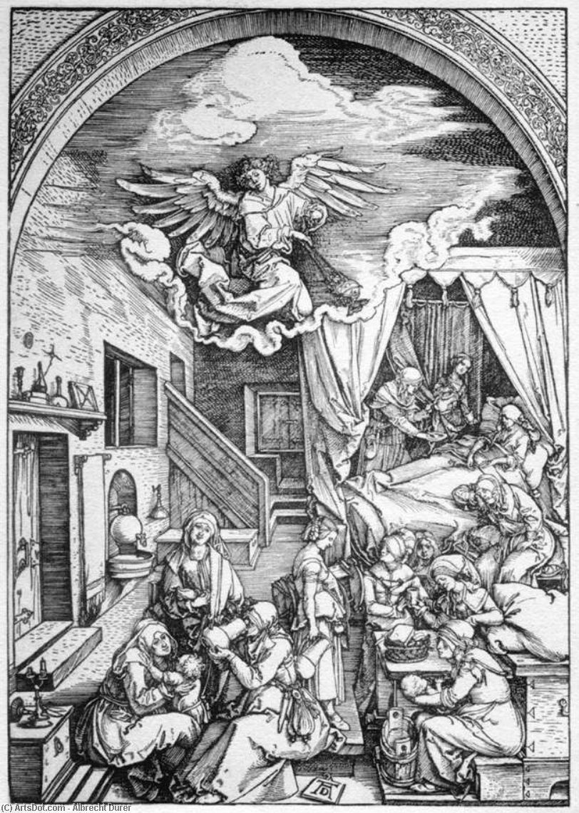 Life Of The Virgin. 4. The Birth Of The Virgin — Albrecht Dürer