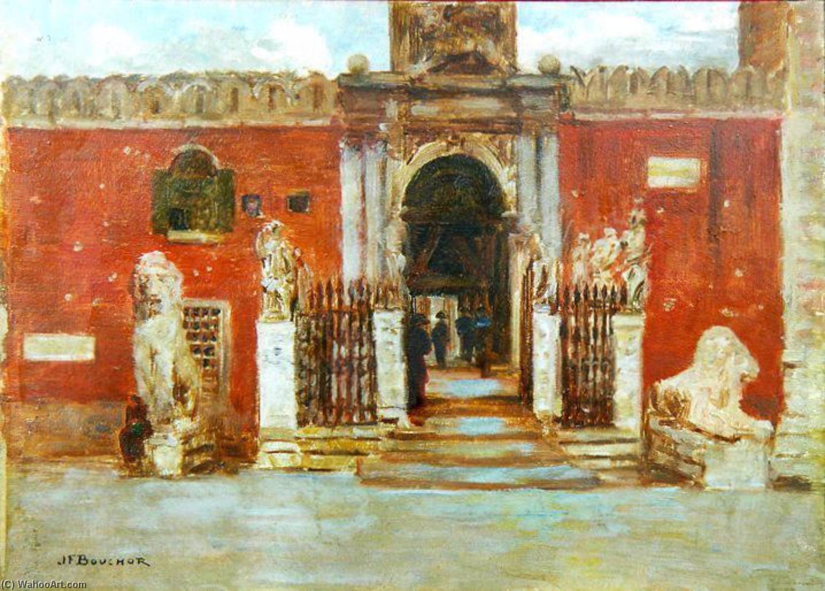 La Porte De L'arsenal À Venise (titre Inscrit) — Joseph-félix Bouchor