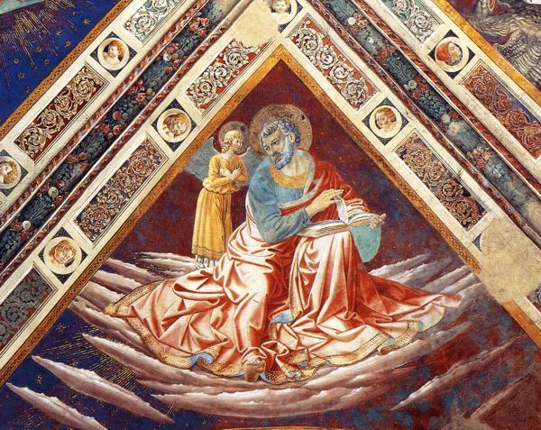 St.matthew (detail Of The Four Evangelists) — Benozzo Gozzoli