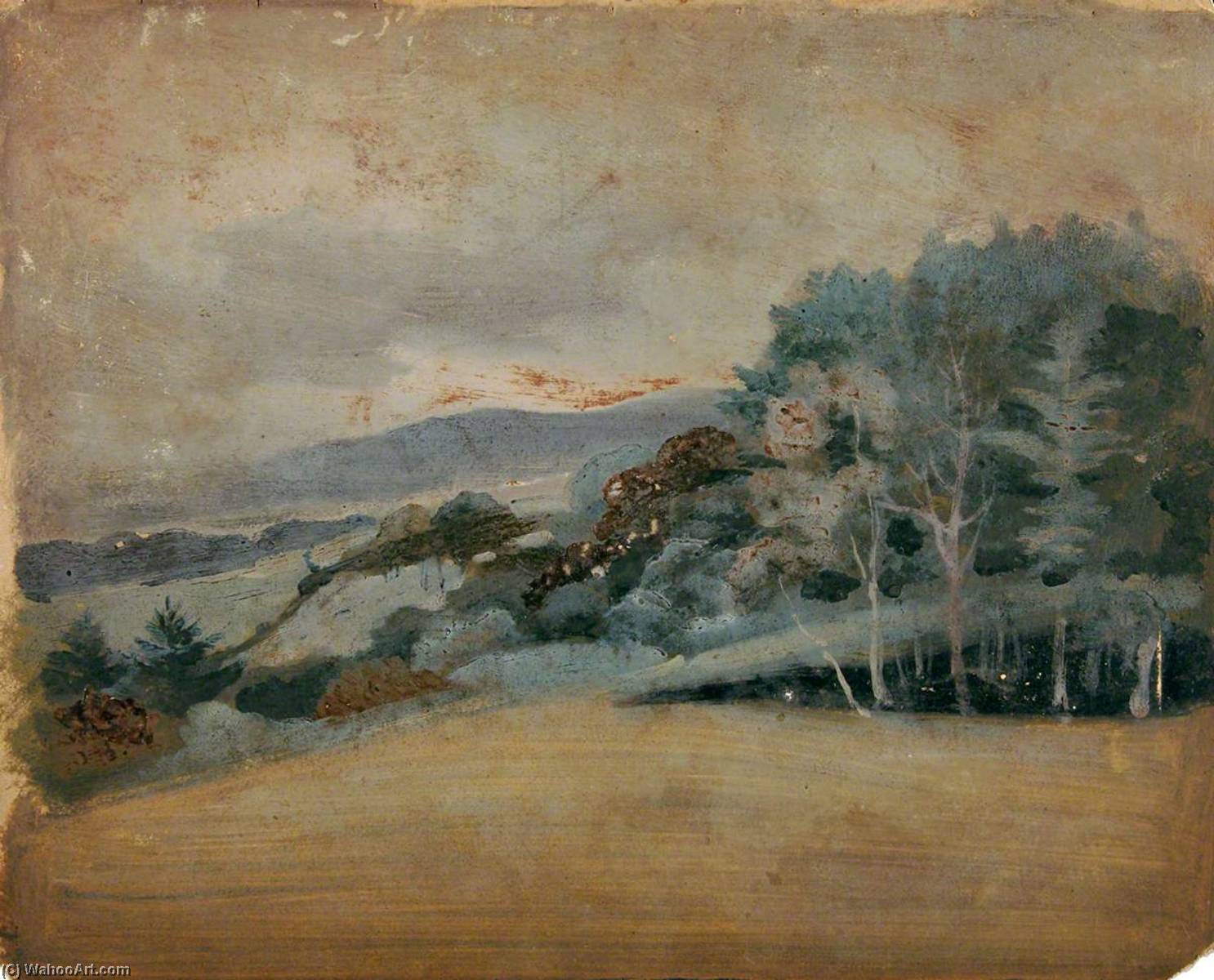 Hilly Wooded Landscape (recto) — Джозеф Кловер