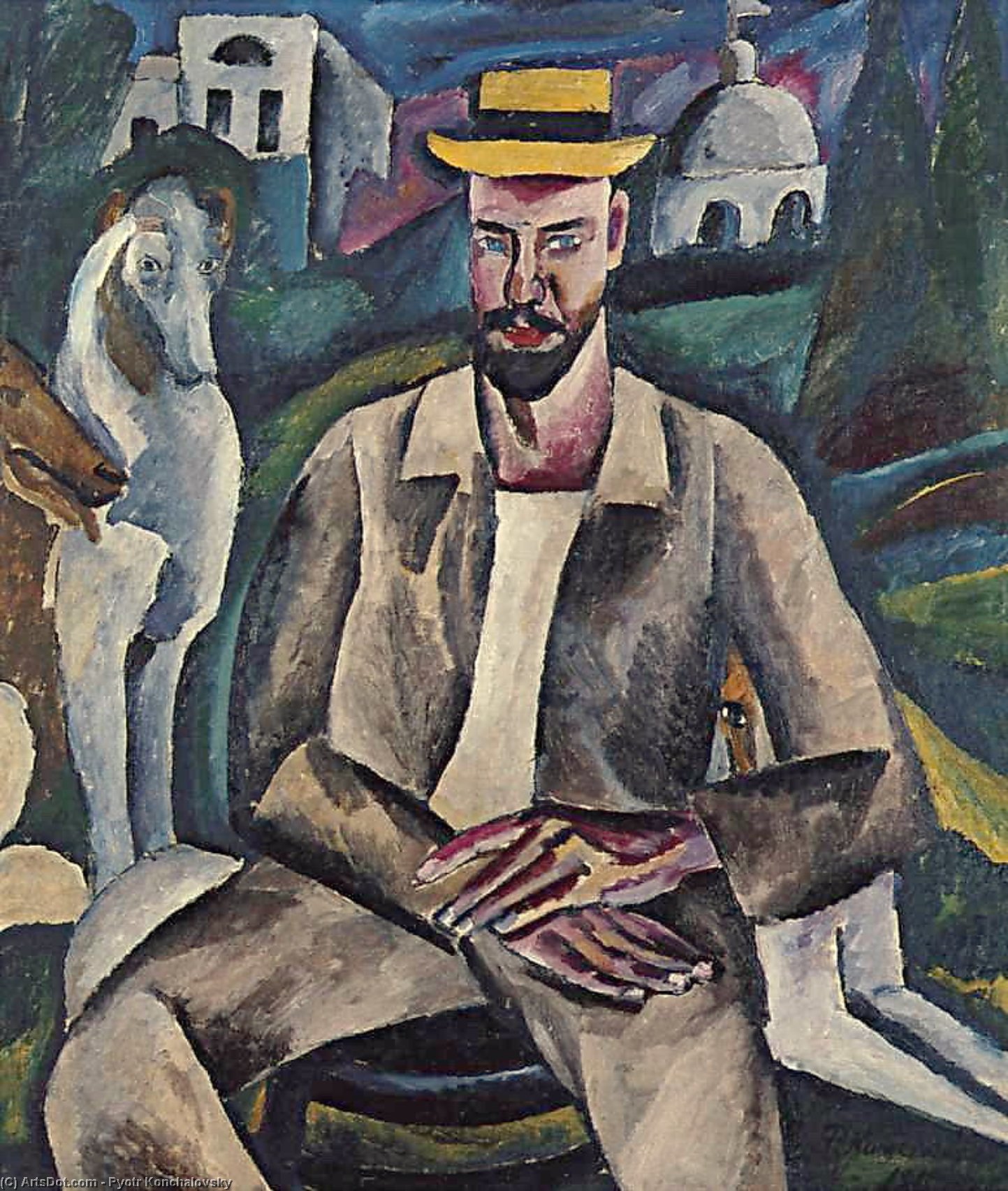 Portrait Of The Artist Vladimir Rozhdestvensky — Pyotr Konchalovsky
