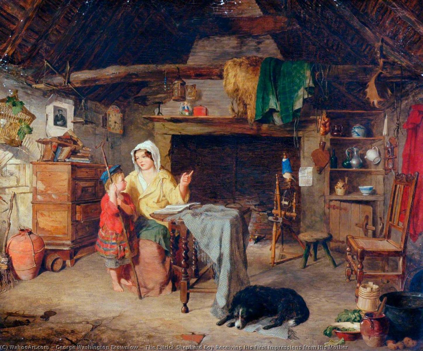 The Ettrick Shepherd Boy Receiving His First Impressions From His Mother — George Washington Brownlow
