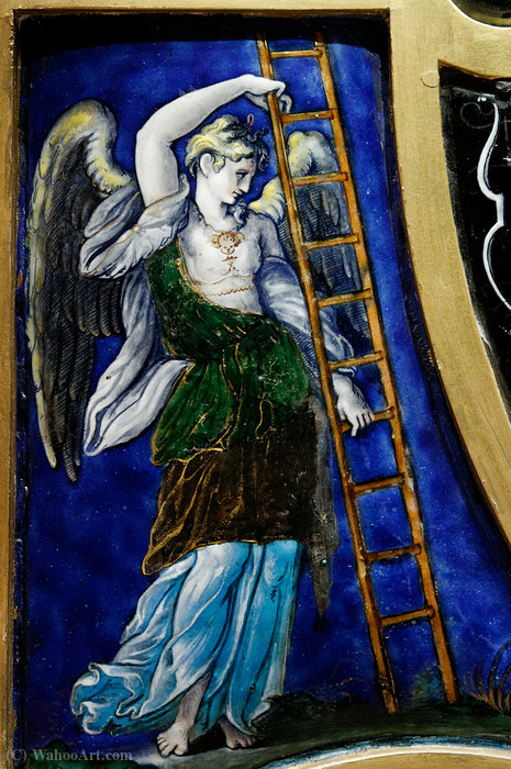 Angel With The Ladder Used For The Deposition Of Christ, Detail Of An Altarpiece With The Resurrection, Limoges Artwork. — Léonard Limosin