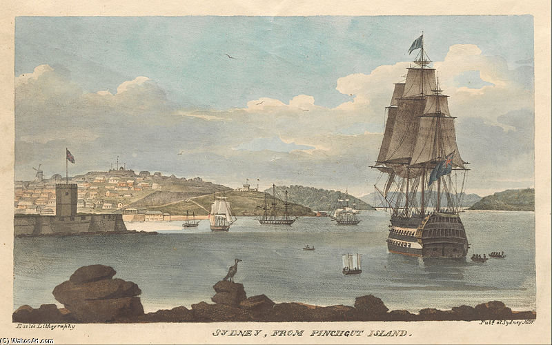 Sydney From Pinchgut Island — Augustus Earle