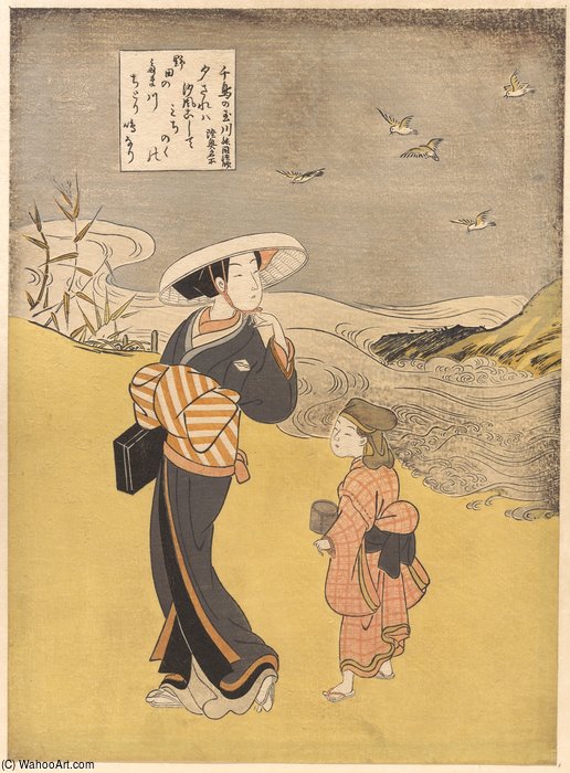 Chidori No Tamagawa — Сузуки Харунобу