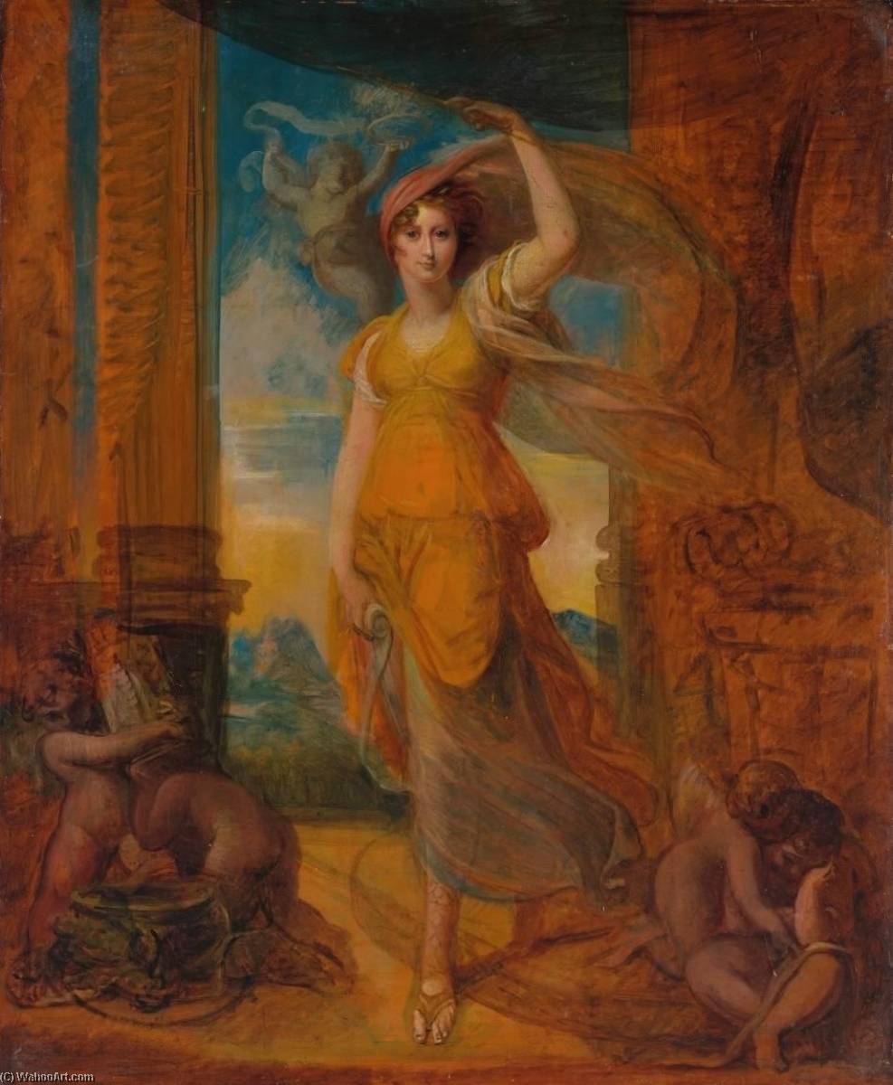 A Lady As A Sibyl (possibly Harriet Mellon) — Richard Cosway