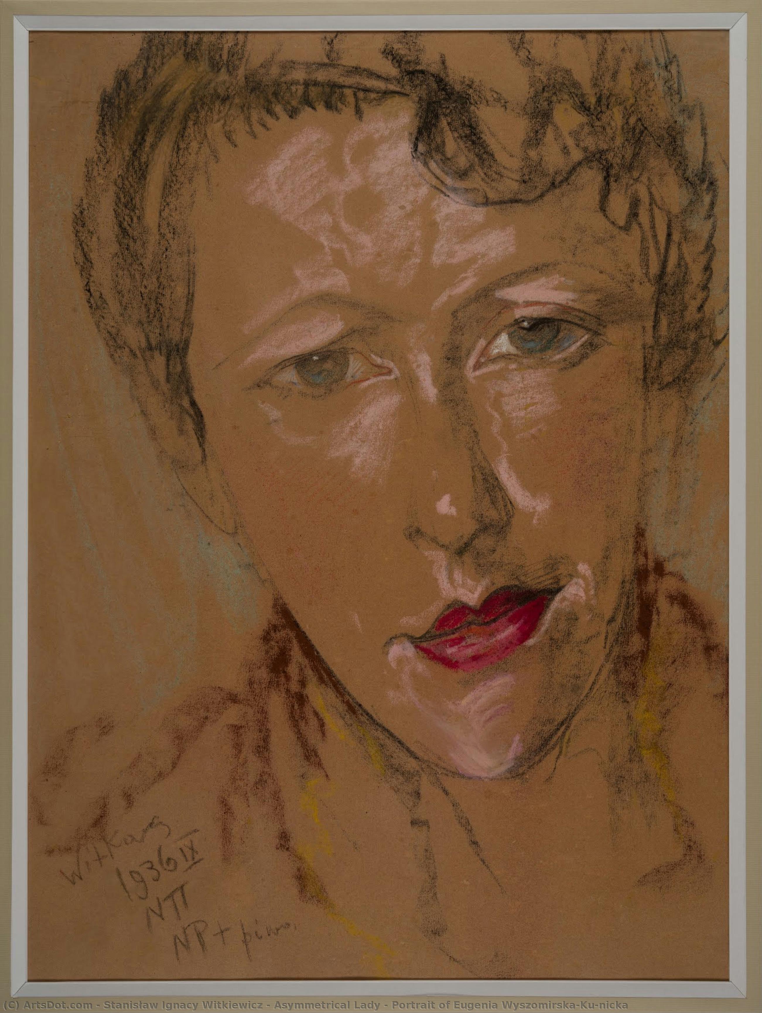 Asymmetrical Lady - Portrait Of Eugenia Wyszomirska-kuźnicka — Witkacy