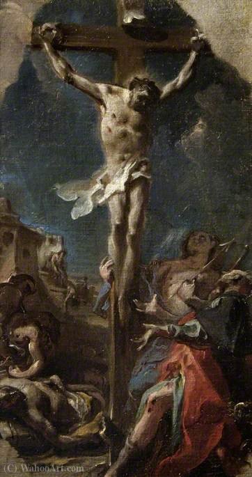 The Crucifixion With St Roch And St Sebastian — Carlo Innocenzo Carlone
