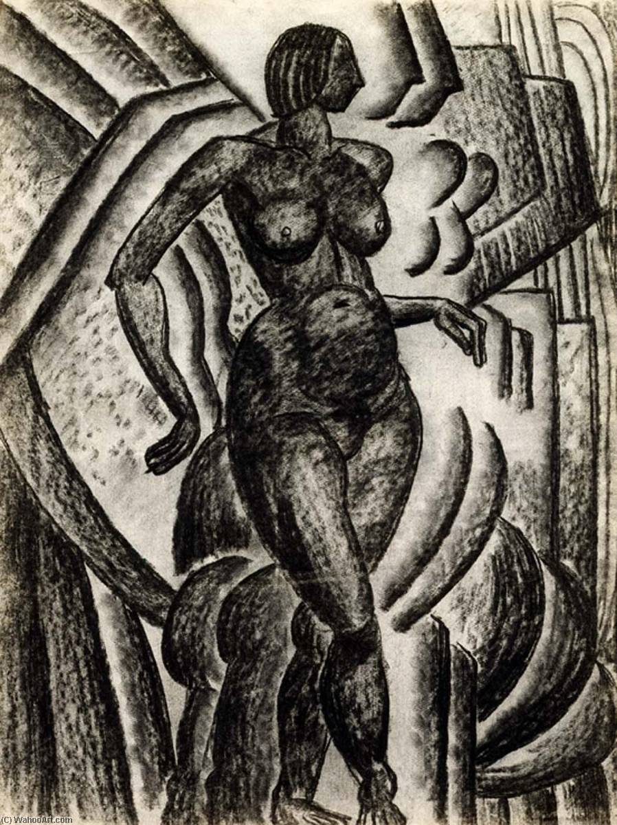 Untitled (walking Female Nude) — Morris Kantor