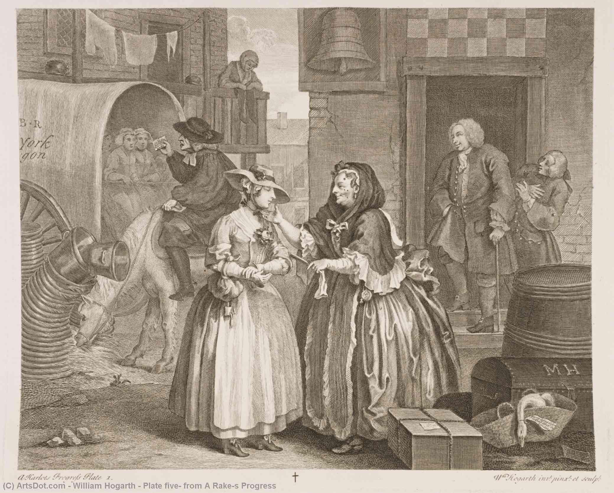 Plate Five, From A Rake's Progress — Хогарт