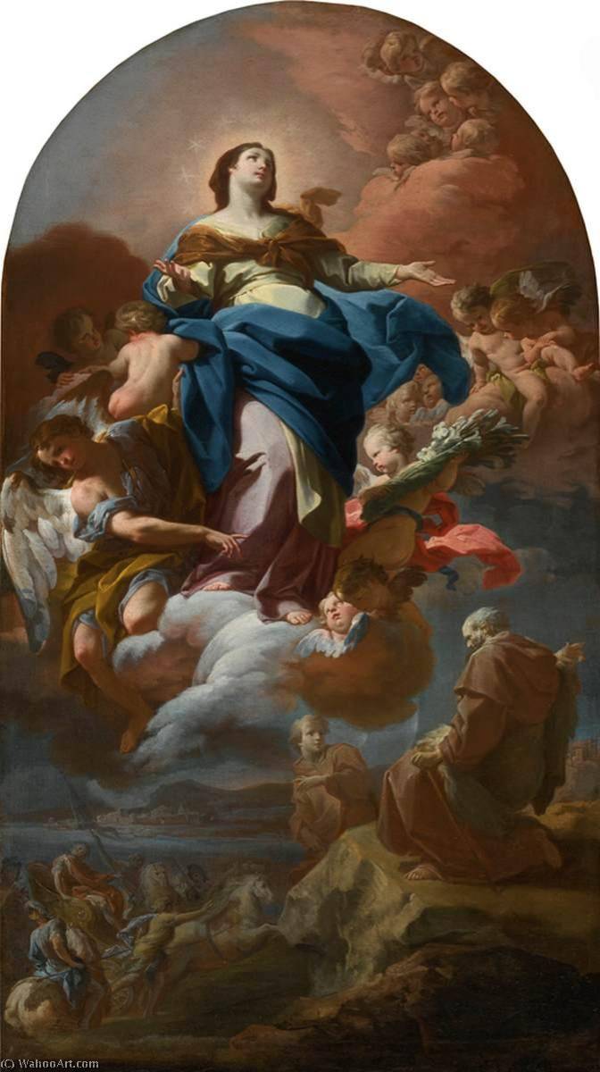 Immaculate Conception With The Prophet Elijah — Bottega Di Corrado Giaquinto