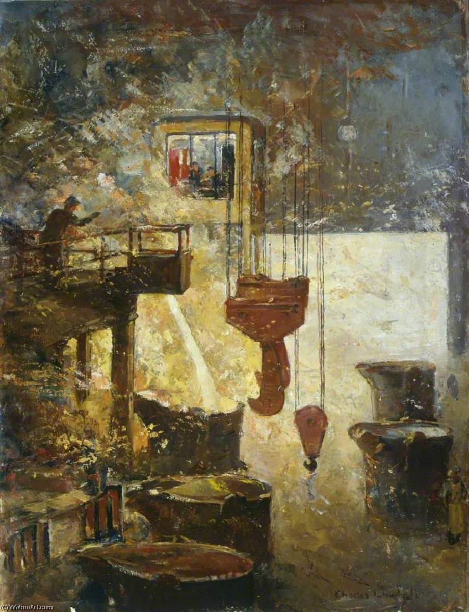 Furnace Smelting At A Steelworks — Charles Ernest Cundall