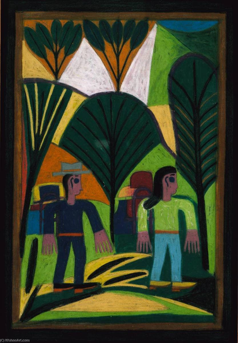 Hikers In Forest — Eddie Arning