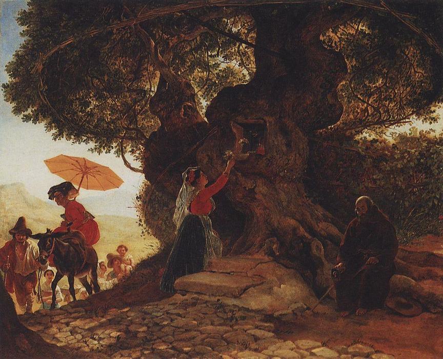 At The Mother Of God Oak — Karl Pavlovich Bryullov