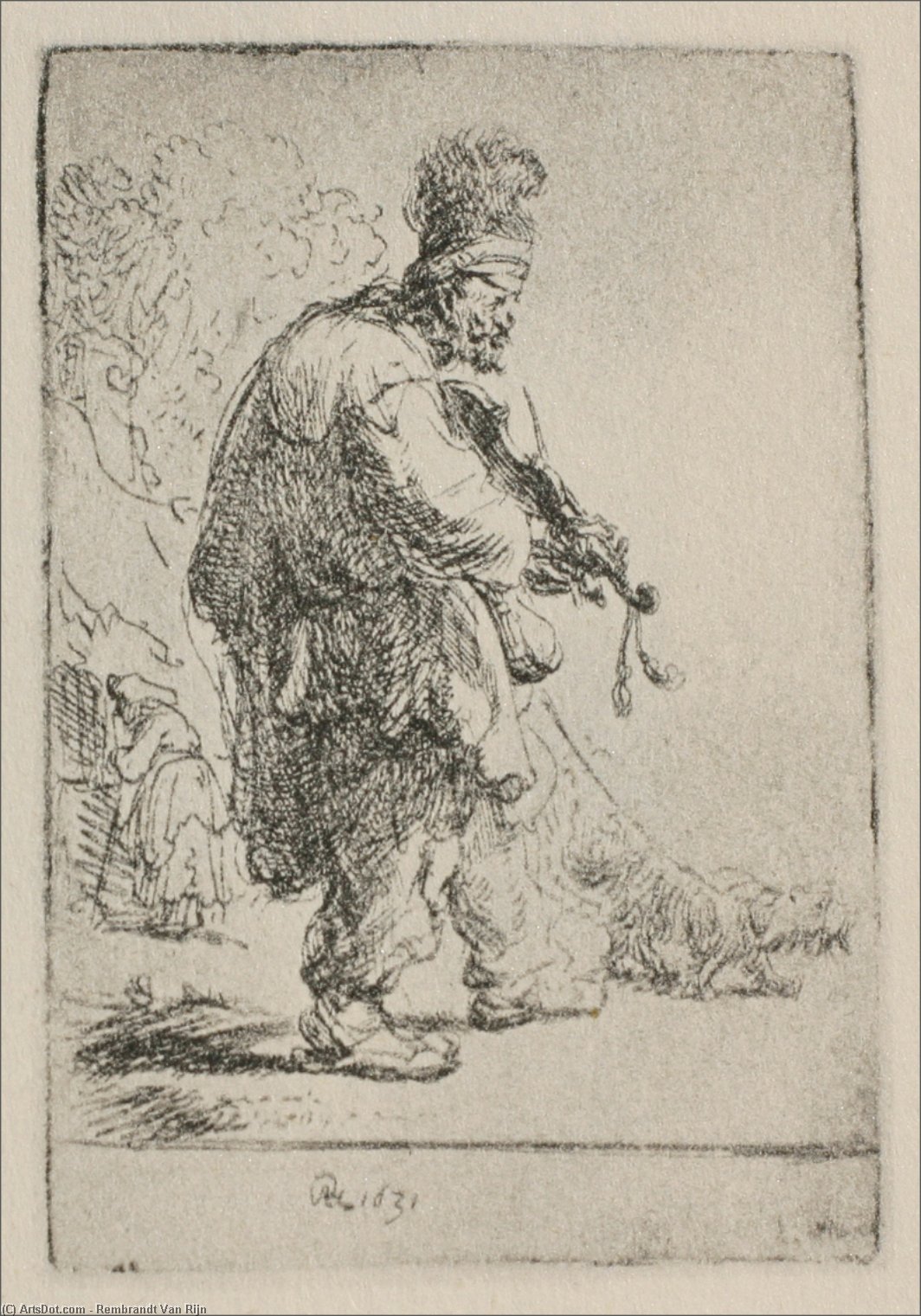 El Violinista Cieguito — Rembrandt Van Rijn