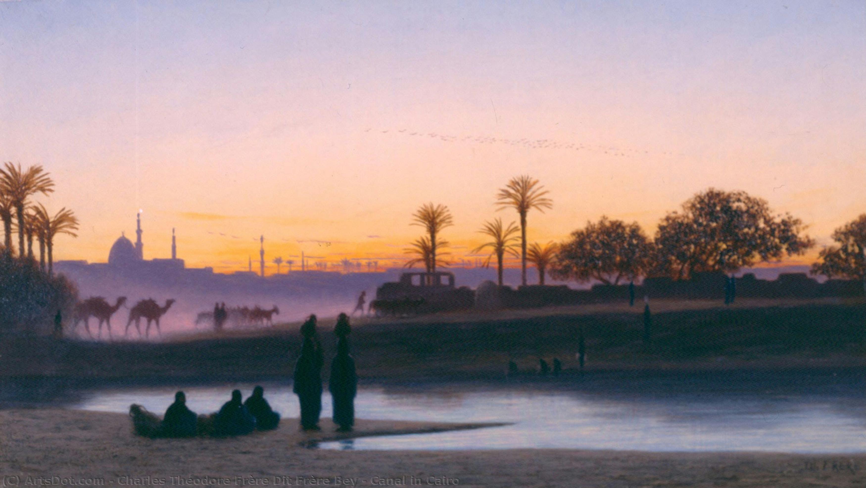 Canal In Cairo — Charles Théodore Frère Dit Frère Bey