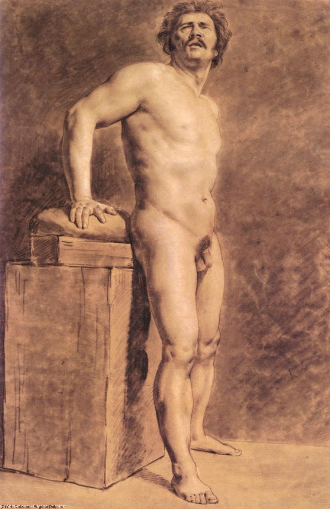Male Academy Figure — Eugène Delacroix