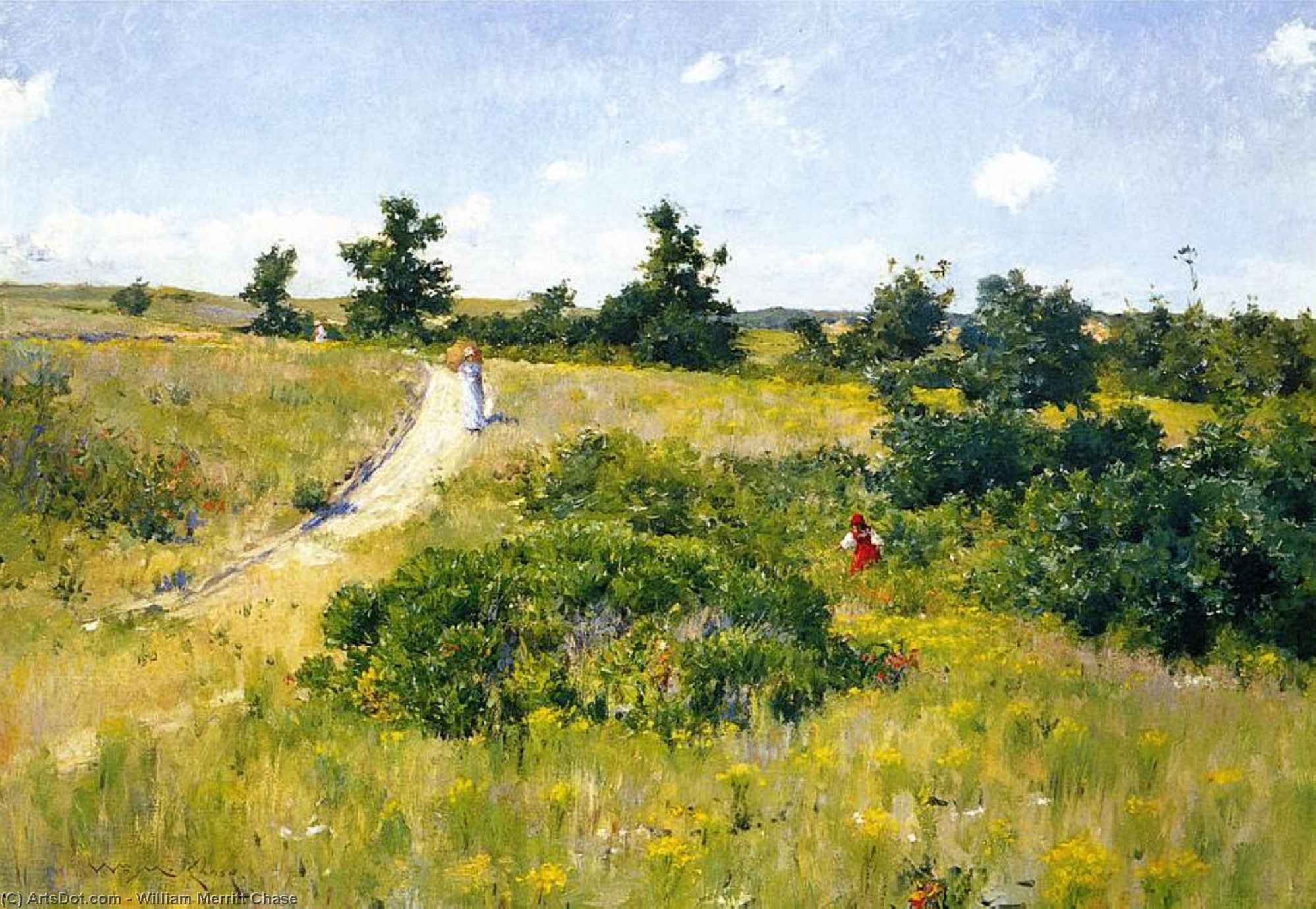 Shinnecock Landscape With Figures — William Merritt Chase