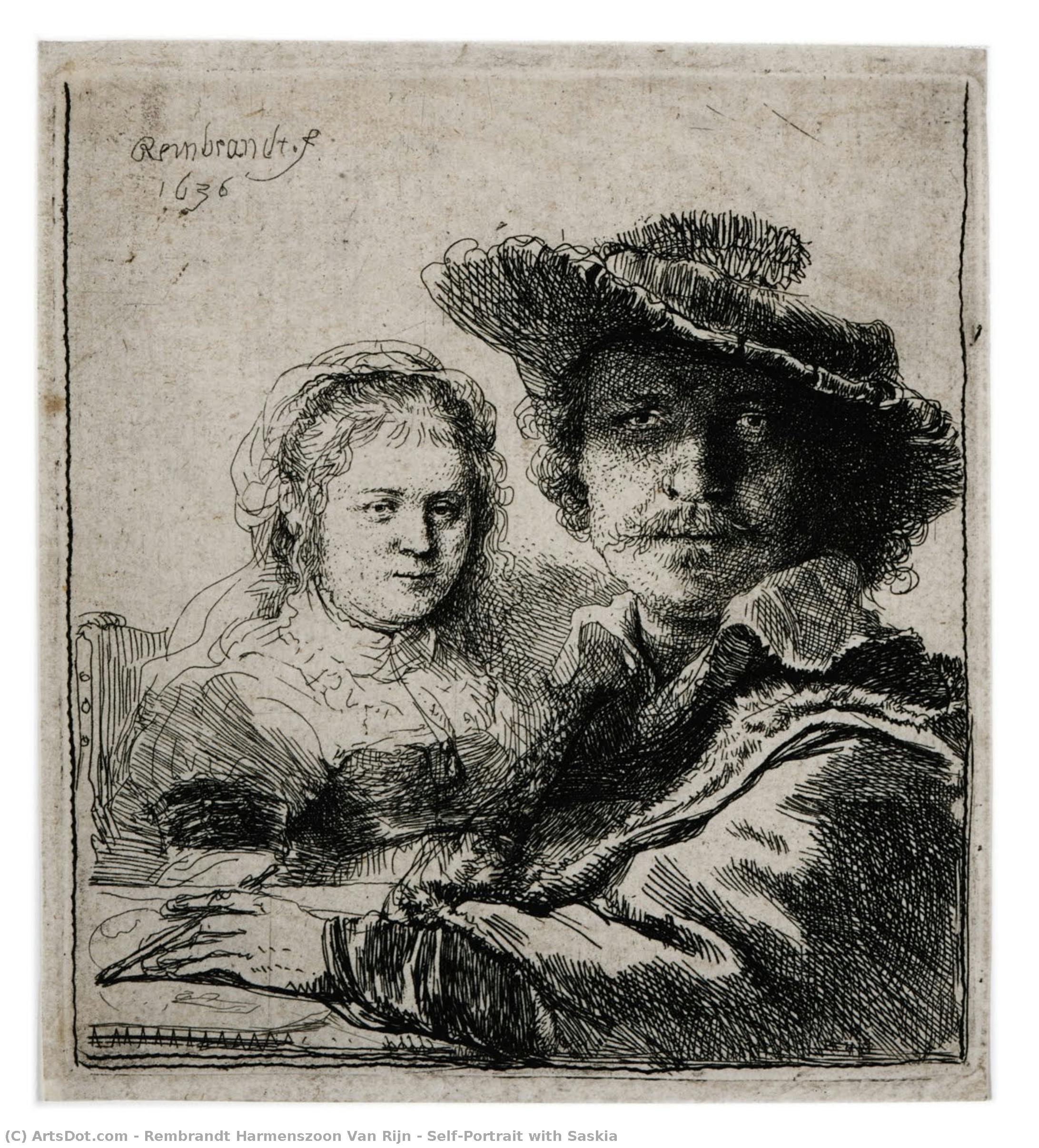 Self-portrait With Saskia — Rembrandt Van Rijn