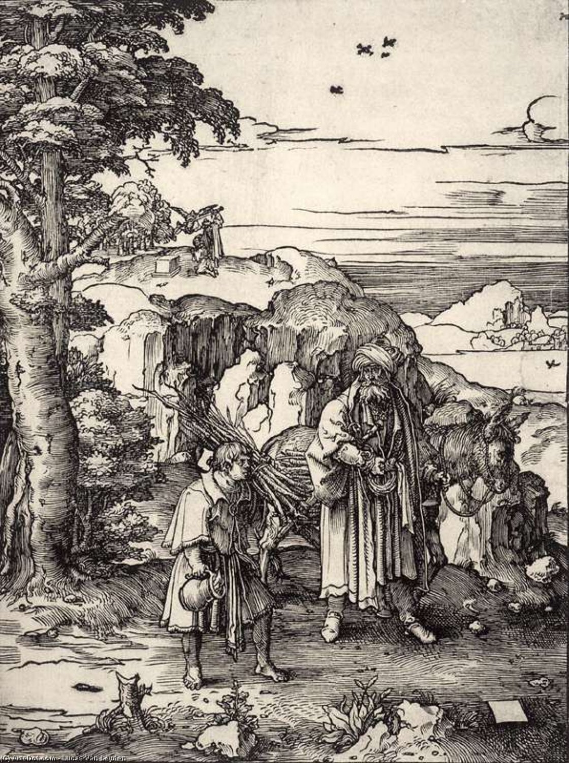 Abraham And Isaac On Their Way To The Place Of Sacrifice — Lucas Van Leyden