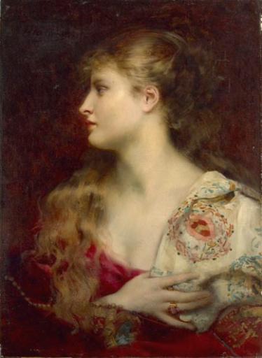 Buste De Jeune Élégante — Jules Louis Machard