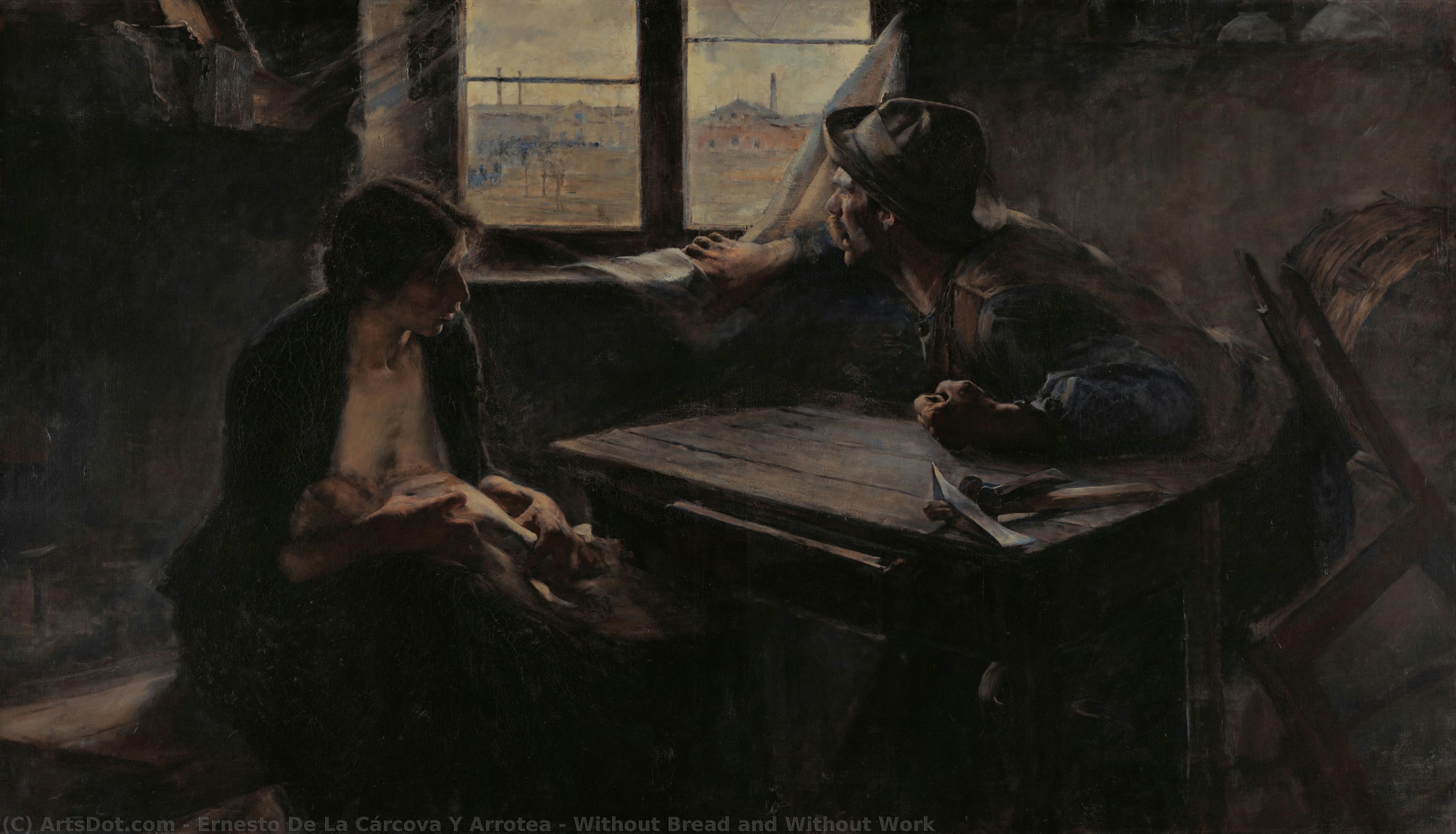 Without Bread And Without Work — Ernesto De La Cárcova Y Arrotea
