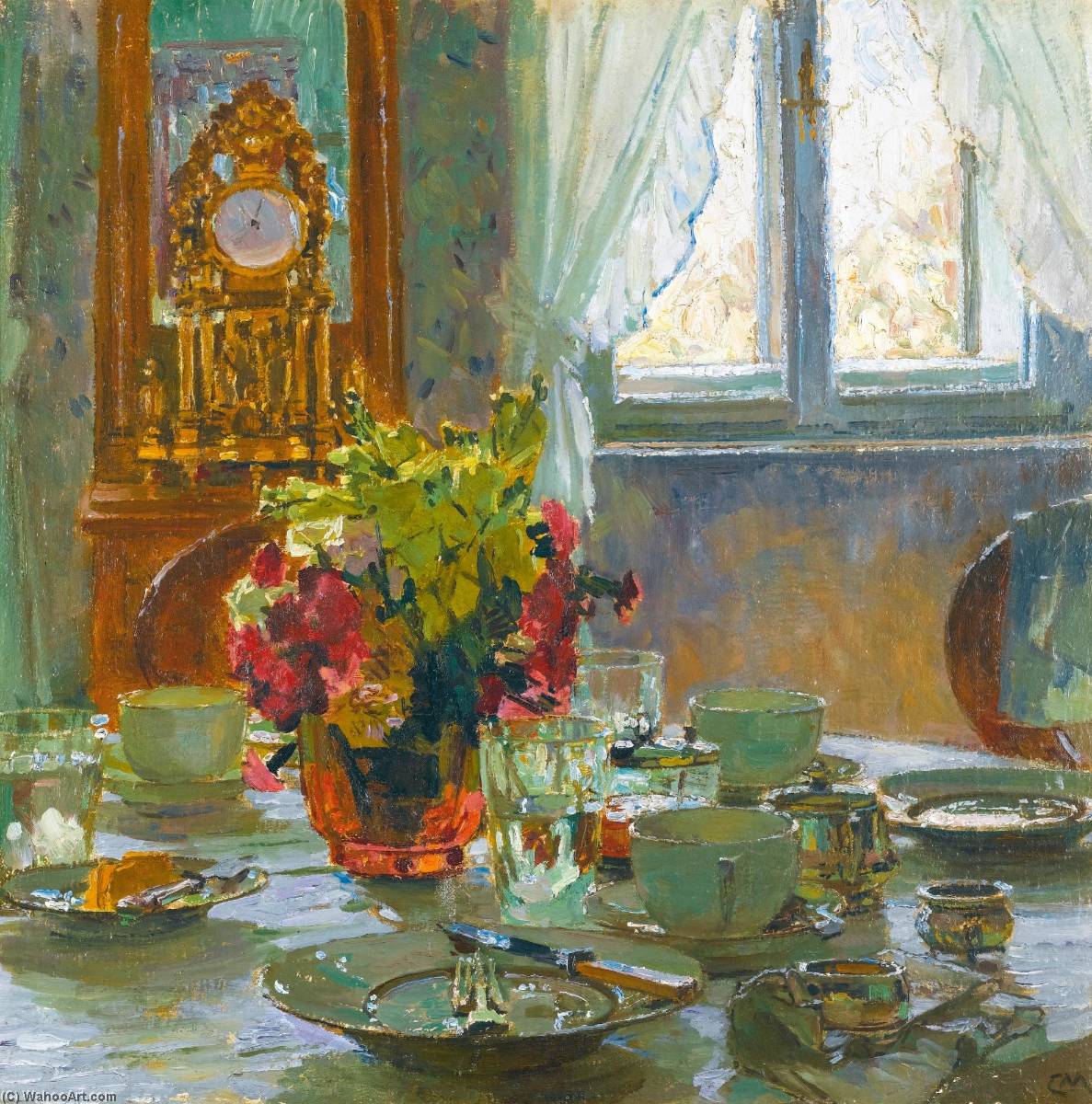 Der Frühstückstisch (the Breakfast Table) — Carl Moll
