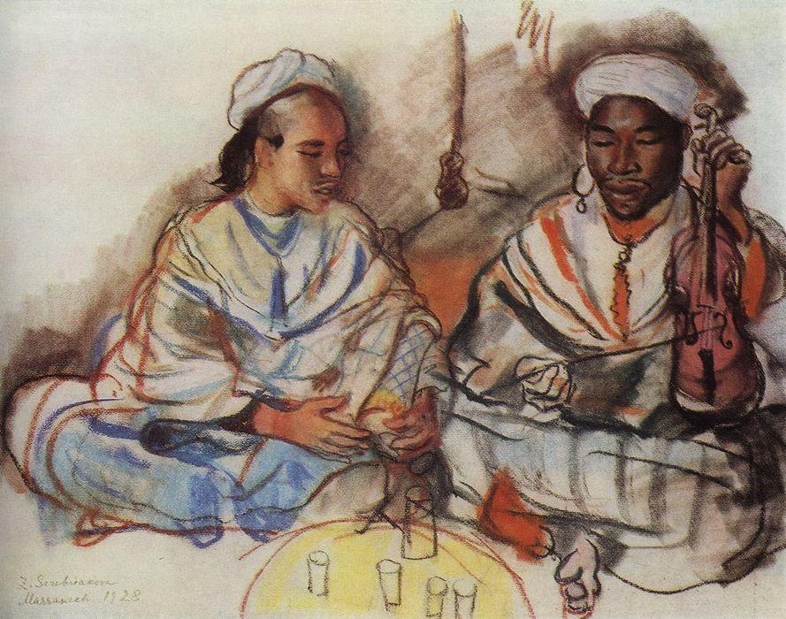 Musicians (arab And Negro) — Zinaida Serebriakova