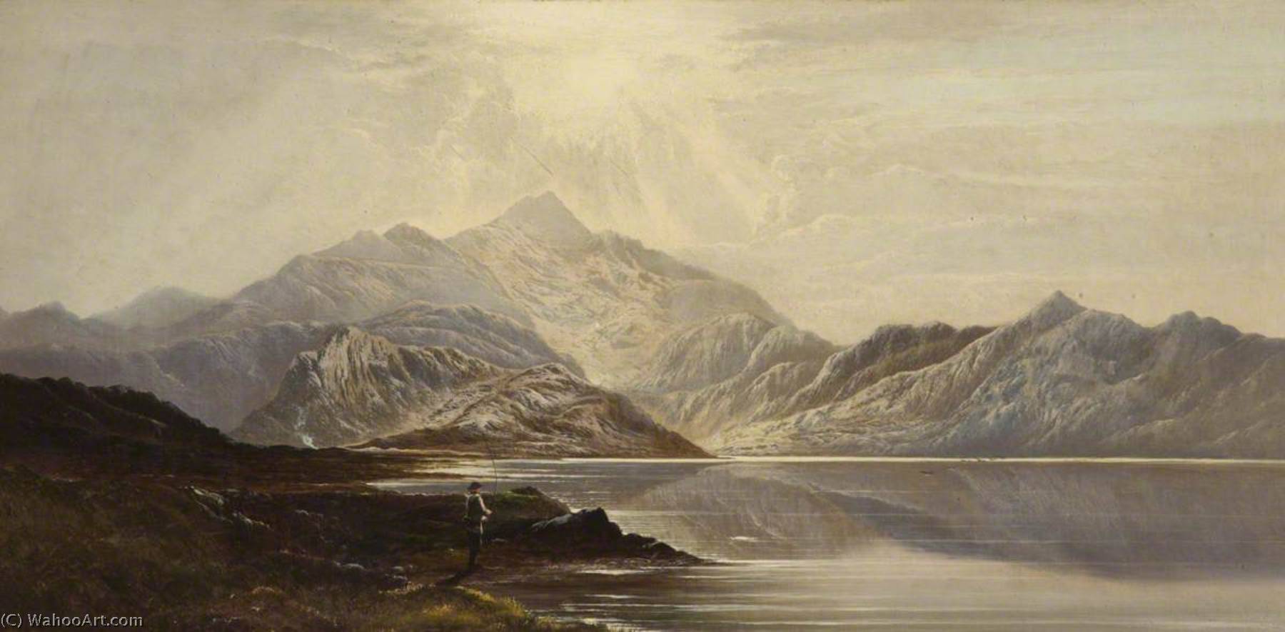 Welsh Landscape, Llyn Nant Y Clif, North Wales — Charles Robert Leslie