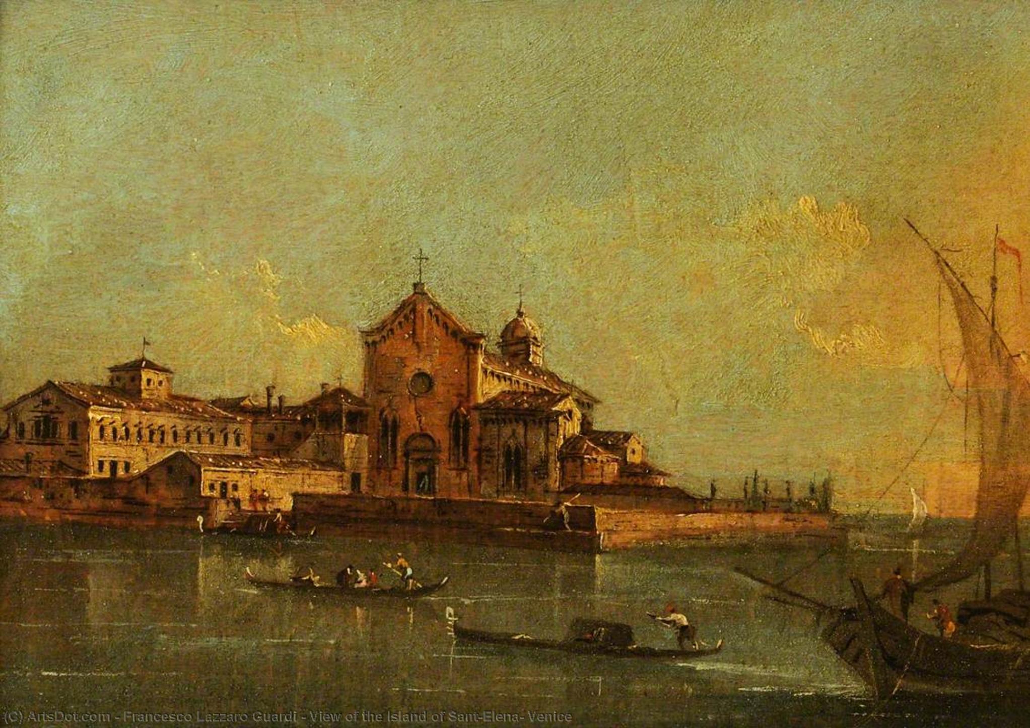 View Of The Island Of Sant'elena, Venice — Francesco Lazzaro Guardi