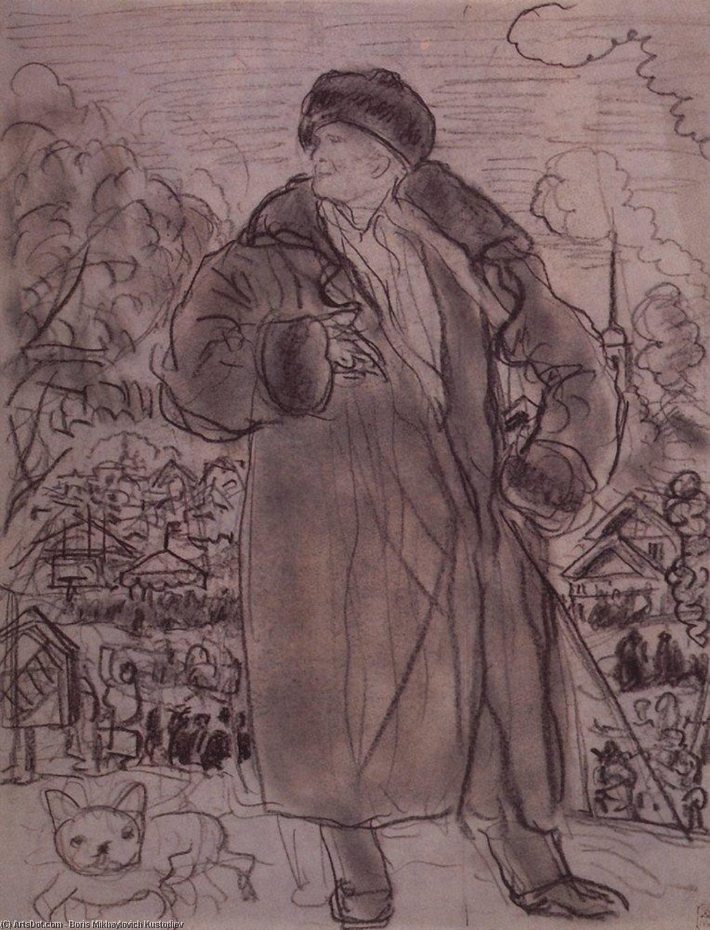 Portrait Of F.i. Chaliapin — Boris Mikhailovich Kustodiev