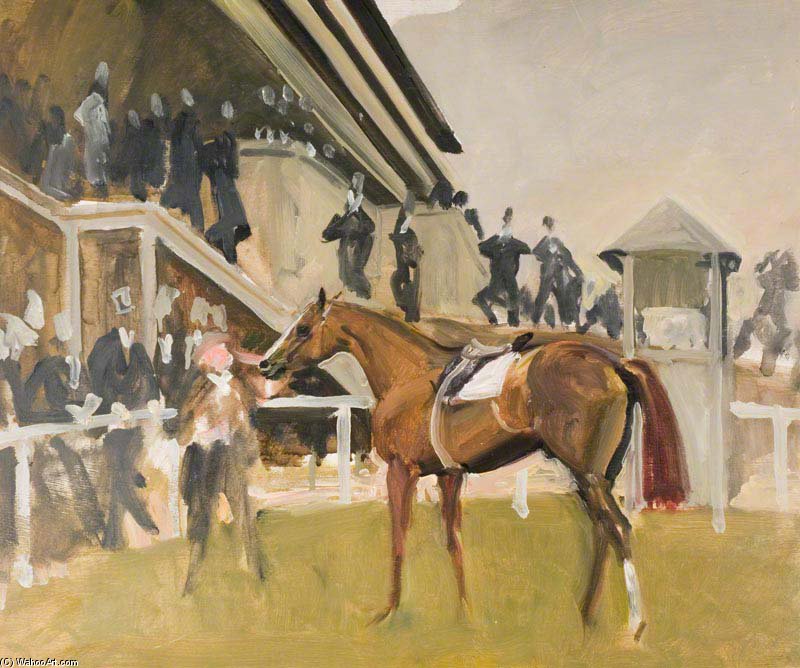 Study For 'the Unsaddling Enclosure, Epsom' - — Sir Alfred James Munnings