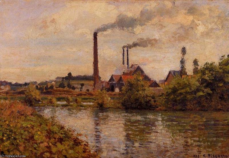 Factory At Pontoise — Camille Pissarro